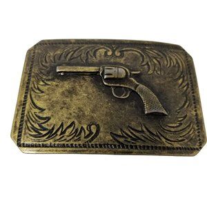 Vintage Bronze-Tone Metal Rectangular Belt Buckle Size L 3.25 x W 2.25 inches